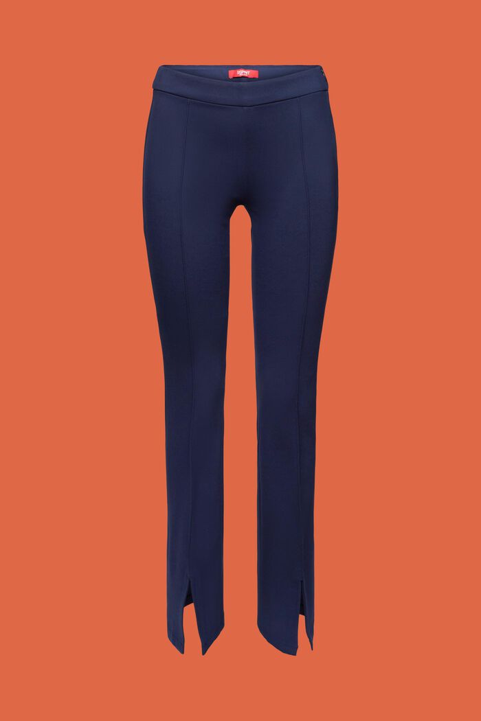 Pantalones de punto con abertura en el dobladillo, NAVY, detail image number 6