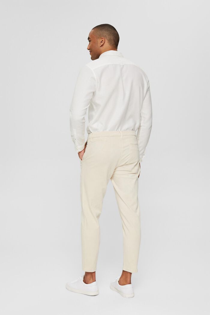 Pantalón tobillero de sarga con bolsillos grandes, SAND, detail image number 3