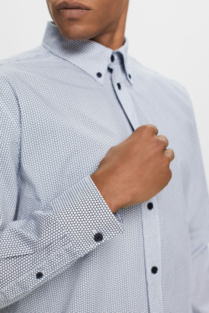 Camisa en popelina de algodón, NAVY, detail image number 2