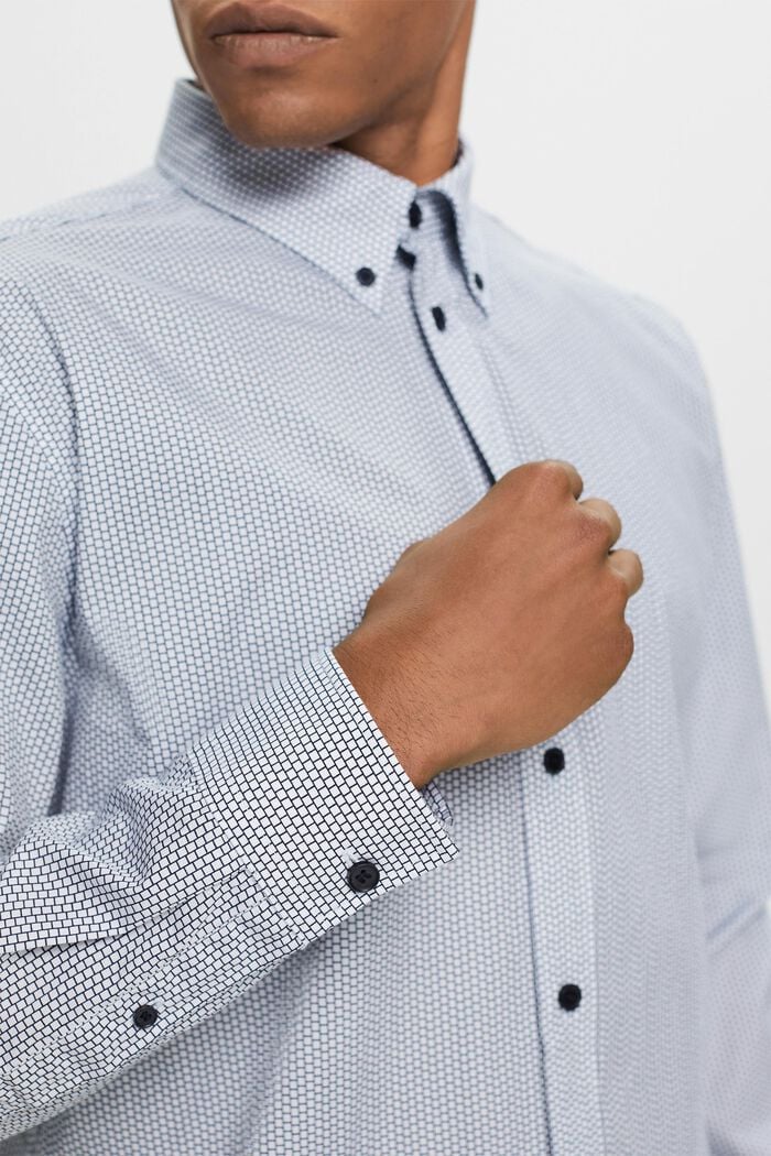 Camisa en popelina de algodón, NAVY, detail image number 2