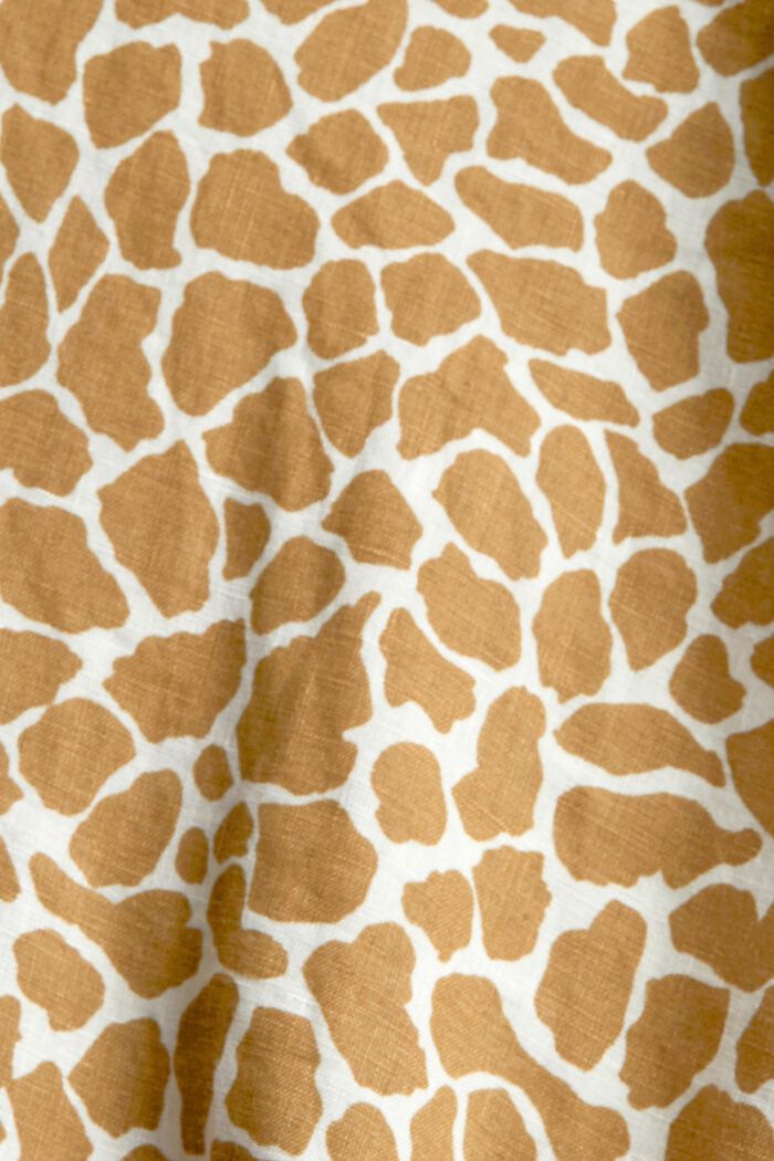 Blusa de lino estampada, OLIVE, detail image number 4