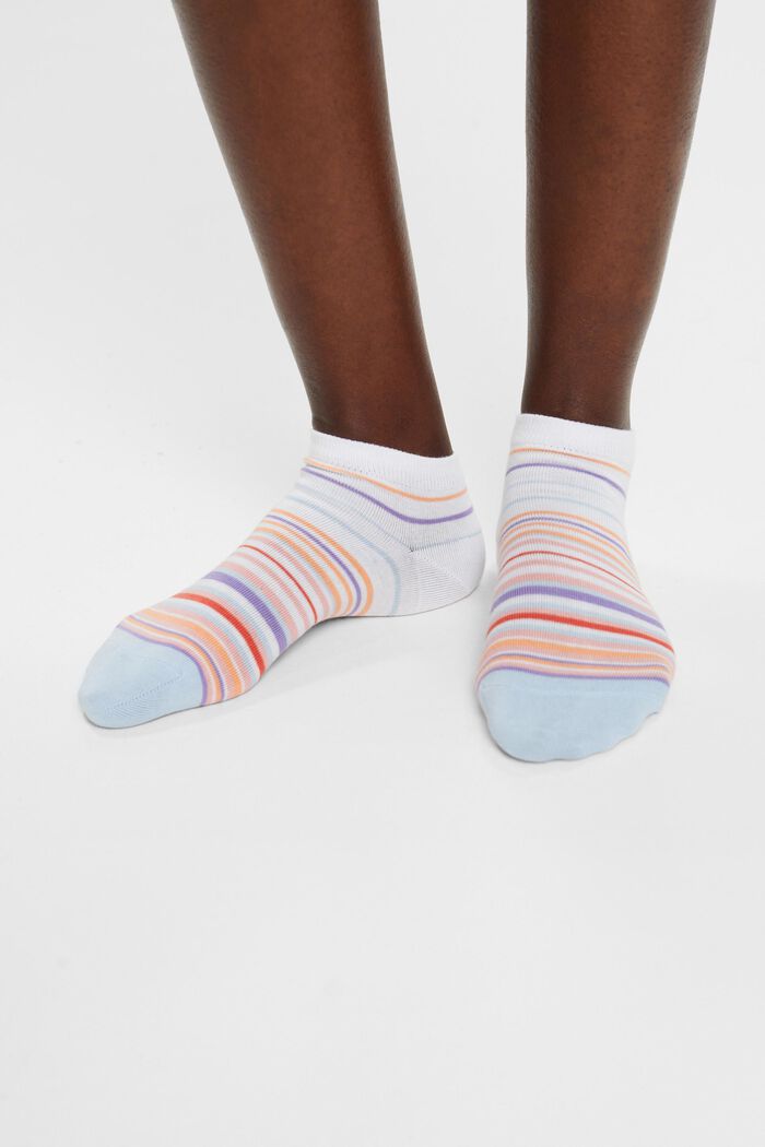 Pack de 2 pares de calcetines coloridos para deportivas, algodón ecológico, WHITE, detail image number 2