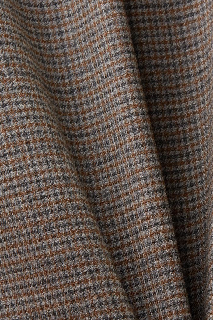Pantalón de lana con diseño de pata de gallo, BROWN GREY, detail image number 6