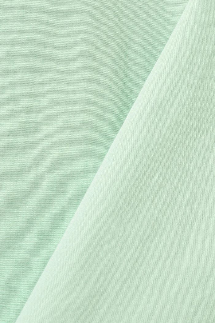 Camisa de algodón sostenible con corte ceñido, PASTEL GREEN, detail image number 4