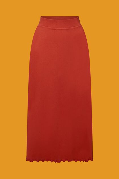 Falda midi en tejido jersey, algodón sostenible