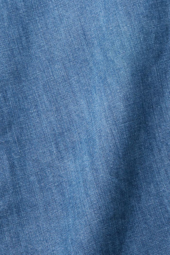 Con cáñamo: blusa de tejido vaquero, BLUE MEDIUM WASHED, detail image number 6