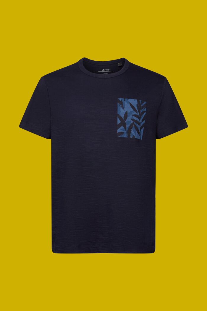 Camiseta de tejido jersey con estampado, 100% algodón, NAVY, detail image number 6