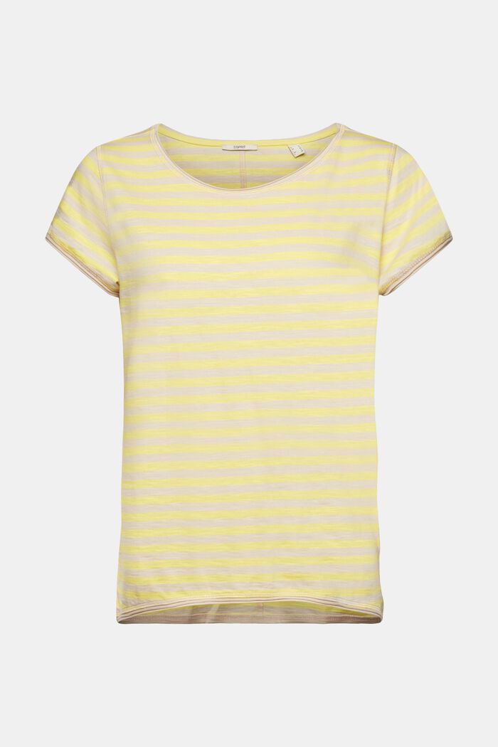 Camiseta de rayas con borde enrollado, LIGHT TAUPE, detail image number 5