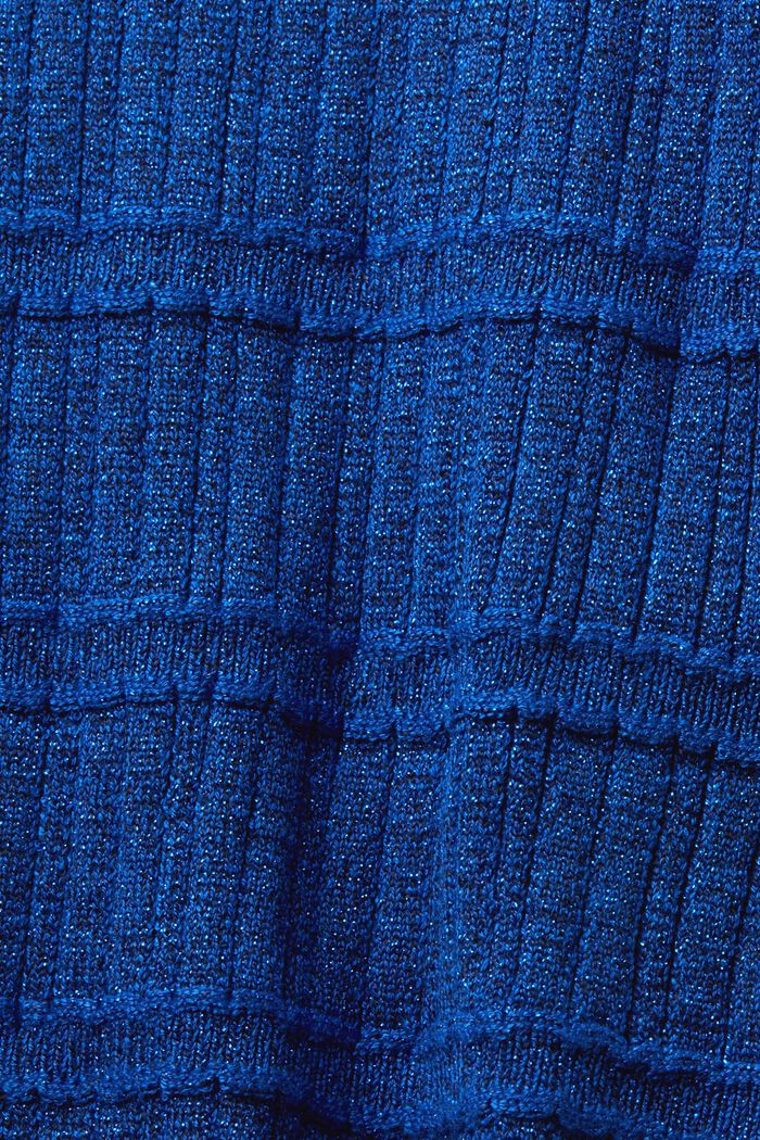 Jersey cropped de cuello alto con brillo, BRIGHT BLUE, detail image number 5