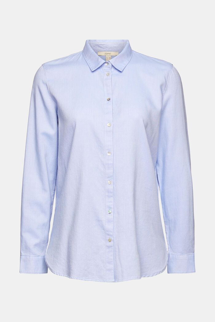 Blusa camisera en 100% algodón, LIGHT BLUE, detail image number 5