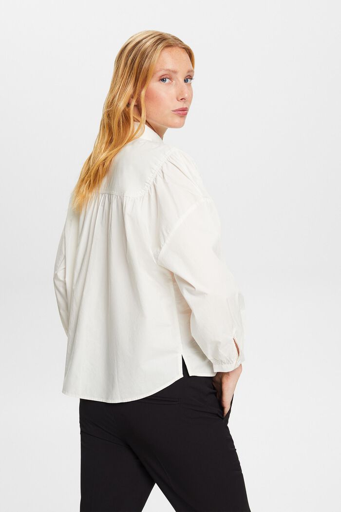 Blusa de popelina, 100% algodón, OFF WHITE, detail image number 1
