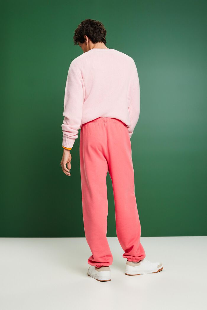 Pantalones de felpa de algodón con logotipo, PINK, detail image number 5