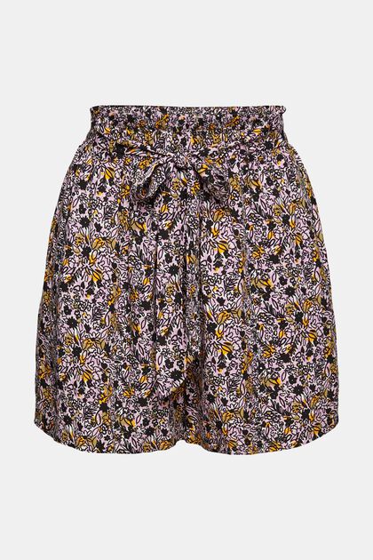 Pantalones cortos con cintura paper bag, LENZING™ ECOVERO™