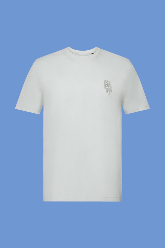 Camiseta con logotipo, 100% algodón, LIGHT GUNMETAL, detail image number 6