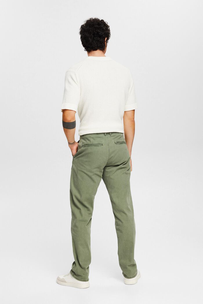 Pantalón chino de algodón, GREEN, detail image number 3