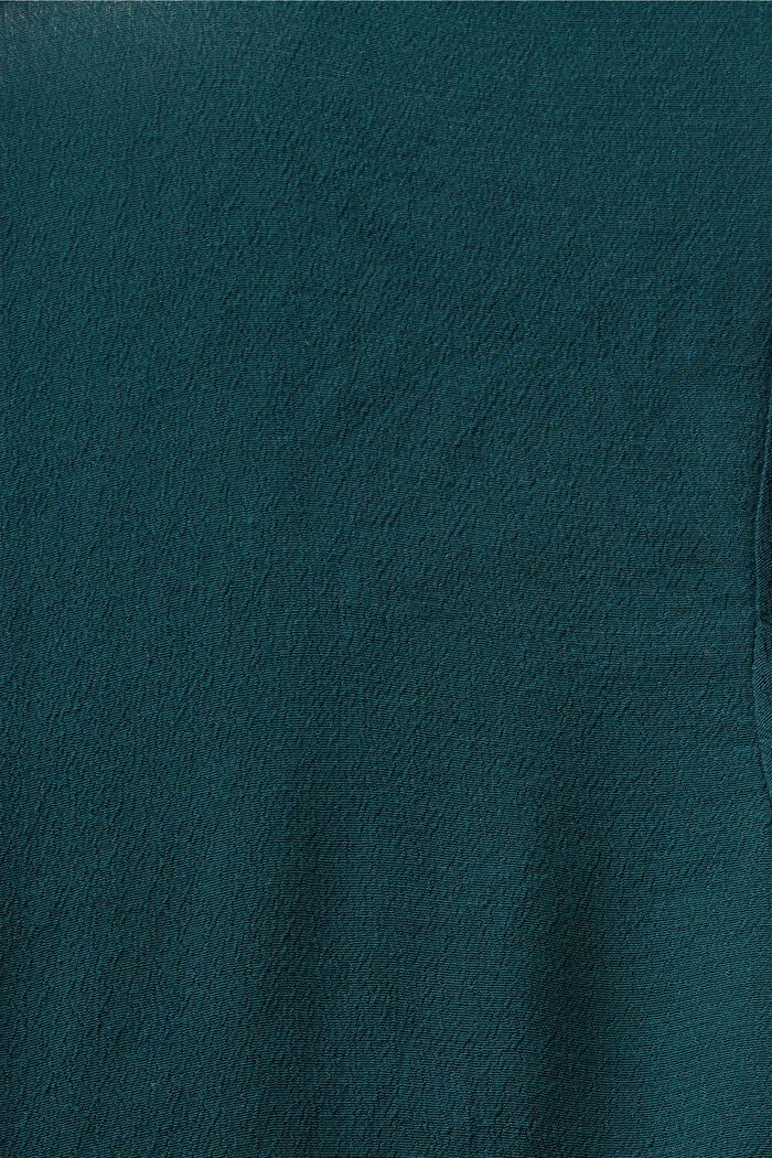 Minivestido de gasa arrugada, EMERALD GREEN, detail image number 5