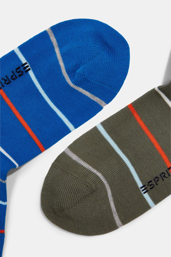 Pack de dos pares de calcetines en mezcla de algodón, GREY/BLUE, detail image number 1