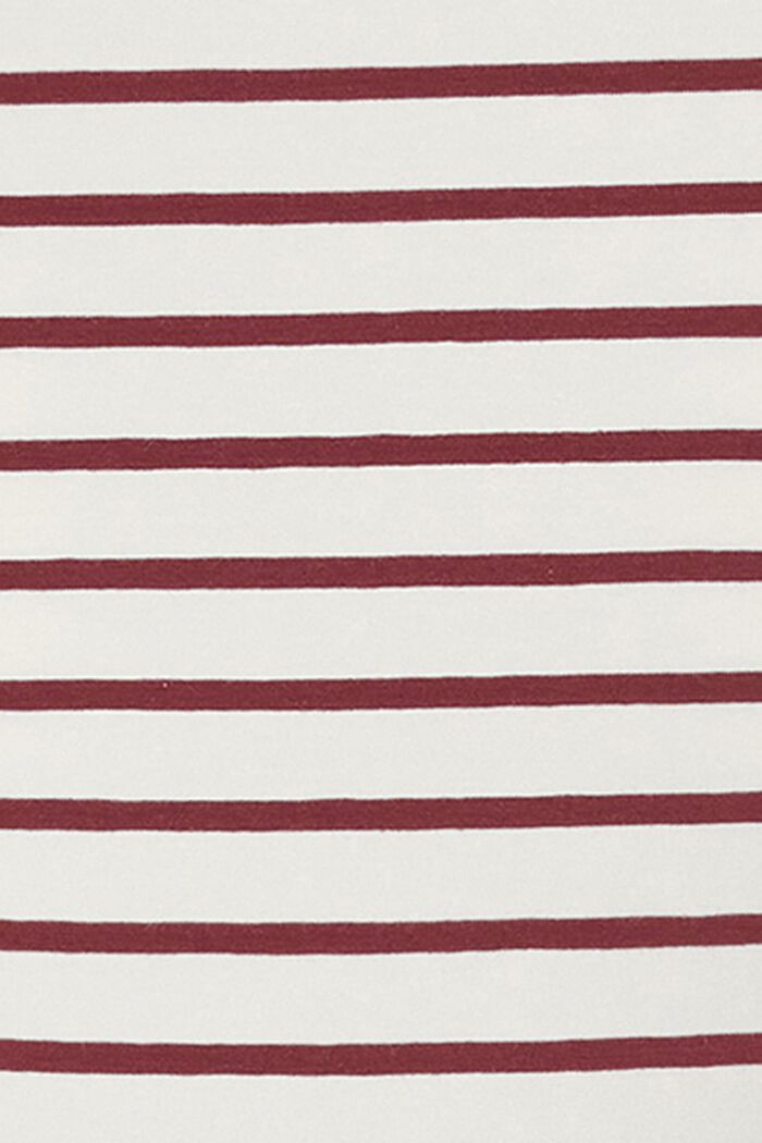 Camiseta de lactancia de manga larga a rayas, PLUM RED, detail image number 3