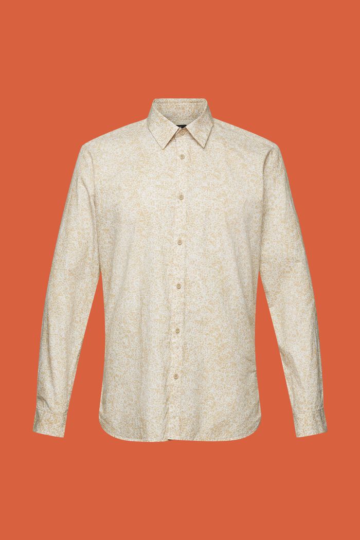 Camisa estampada, 100% algodón, SAND, detail image number 5