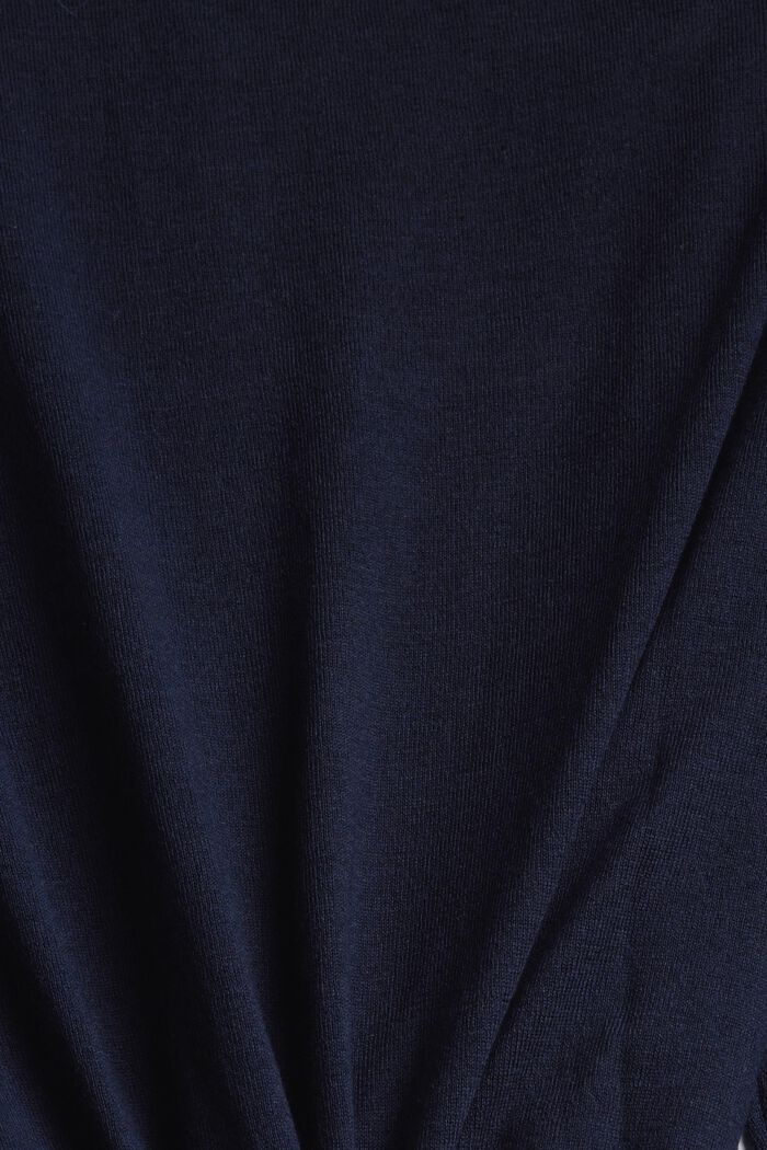 Jersey de punto fino en 100% algodón, NAVY, detail image number 1