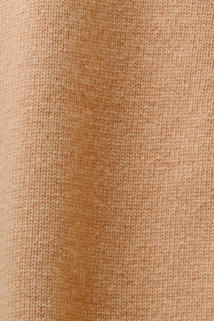 Sudadera con capucha en mezcla de lana, BEIGE, detail image number 4