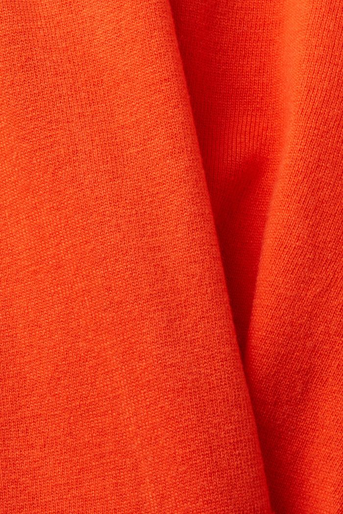 Jersey de punto con mangas cortas, ORANGE RED, detail image number 4