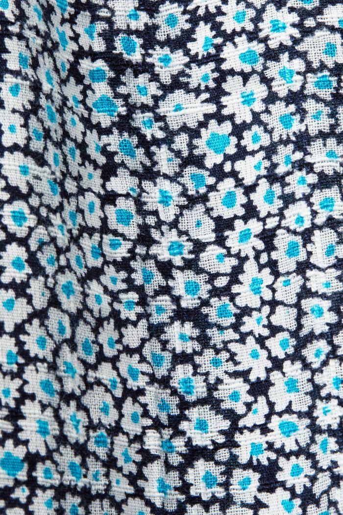Blusa de algodón con estampado floral, NAVY, detail image number 6
