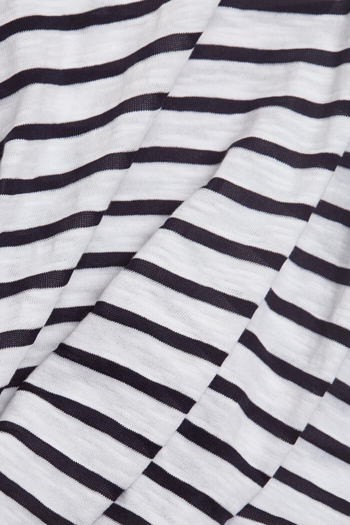 Reciclada: camiseta a rayas con algodón ecológico, NAVY, detail image number 4