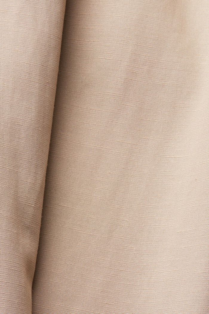 Con lino: pantalón de pernera ancha con cordón, LIGHT TAUPE, detail image number 4