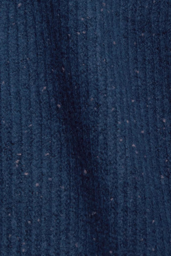 Jersey de punto trenzado, mezcla de lana, PETROL BLUE, detail image number 1