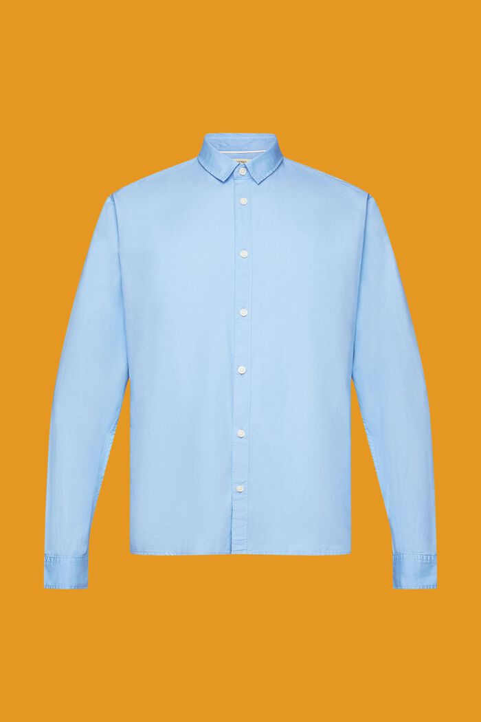 Camisa de algodón sostenible con corte ceñido, LIGHT BLUE, detail image number 6