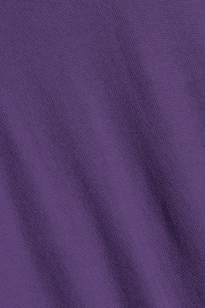 Jersey con textura fina, 100% algodón, DARK PURPLE, detail image number 4