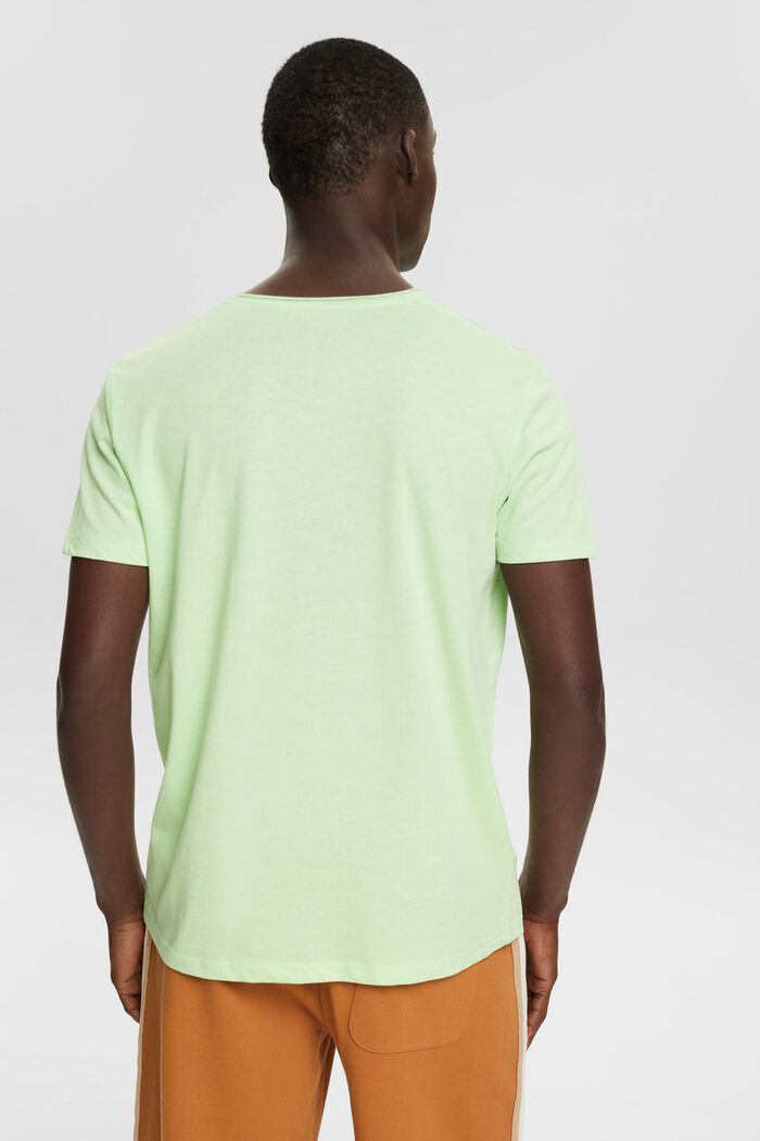 Reciclada: camiseta de jersey jaspeada, CITRUS GREEN, detail image number 3