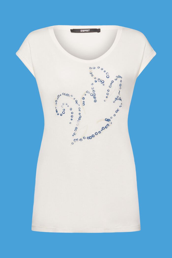 Camiseta con detalle de lentejuelas, LENZING™ ECOVERO™, ICE, detail image number 6