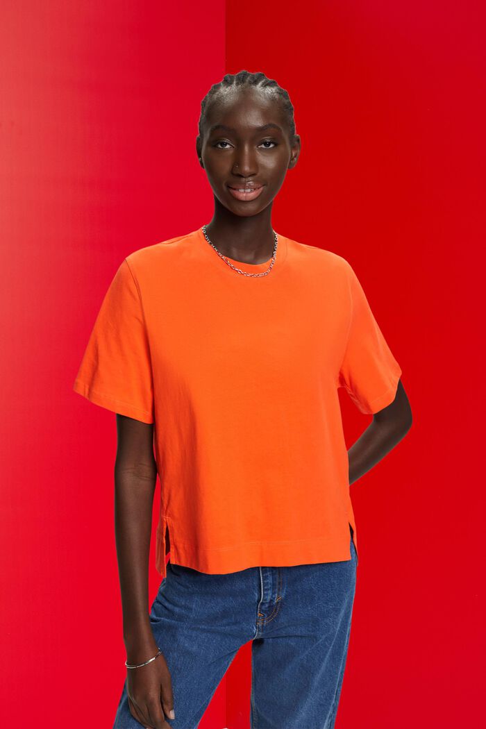 Camiseta de algodón, ORANGE RED, detail image number 0