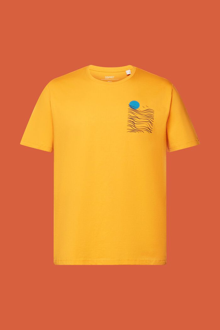 Camiseta de tejido jersey con estampado, 100% algodón, BRIGHT ORANGE, detail image number 6