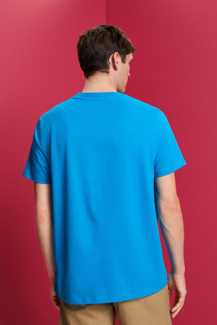 Camiseta de punto estampada, 100% algodón, DARK TURQUOISE, detail image number 3