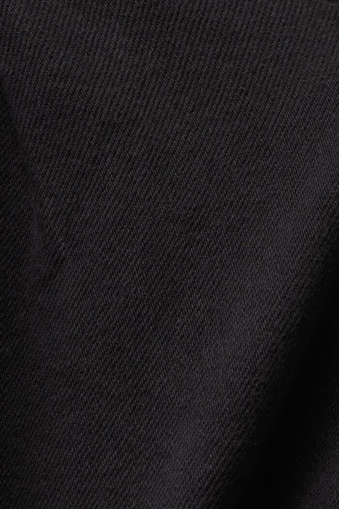 Shorts de tiro alto con lino, BLACK, detail image number 4