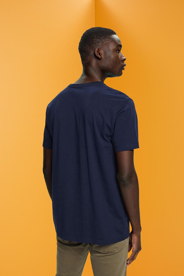 Camiseta de algodón con estampado frontal, NAVY, detail image number 3