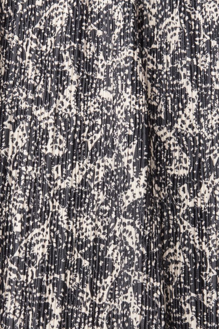Falda midi estampada con efecto arrugado, OFF WHITE, detail image number 4