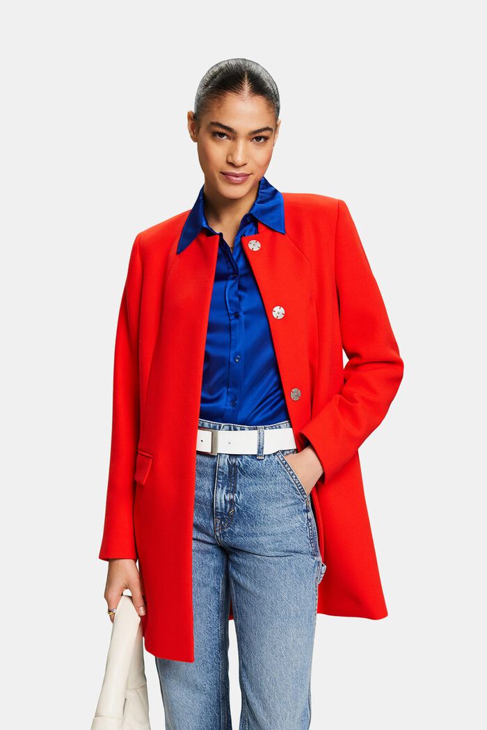 Abrigo tipo blazer, RED, detail image number 0