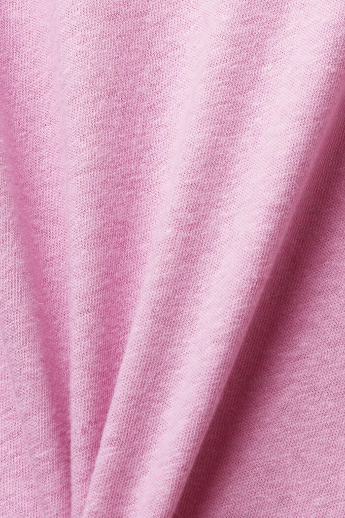 Camisa en mezcla de algodón y lino, LILAC, detail image number 4