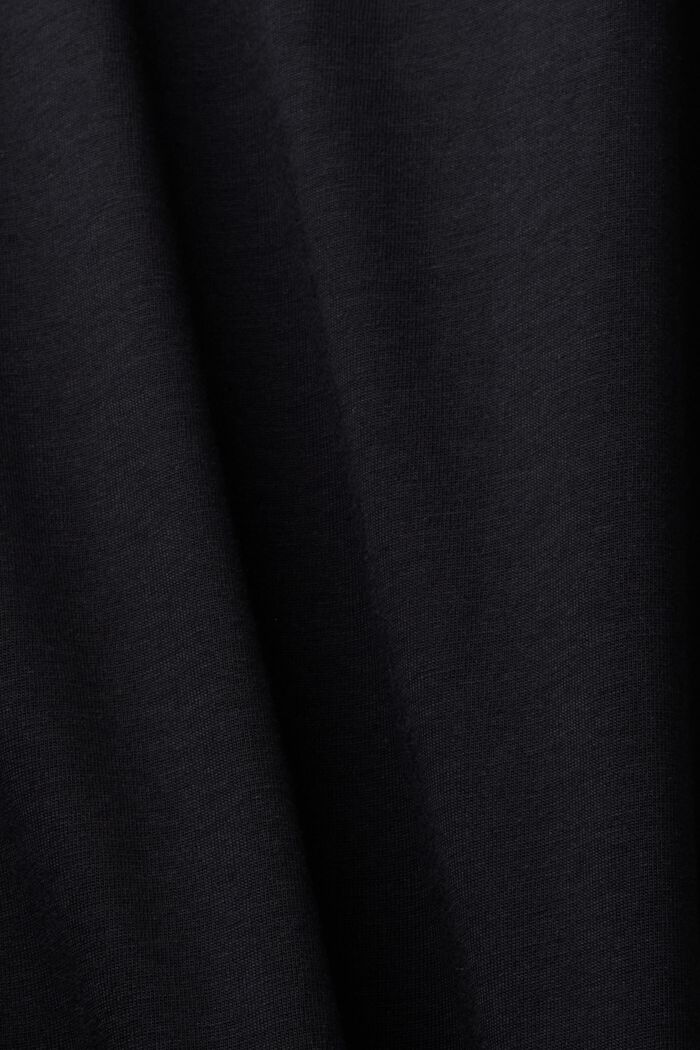 Camiseta de punto de algodón ecológico, BLACK, detail image number 4