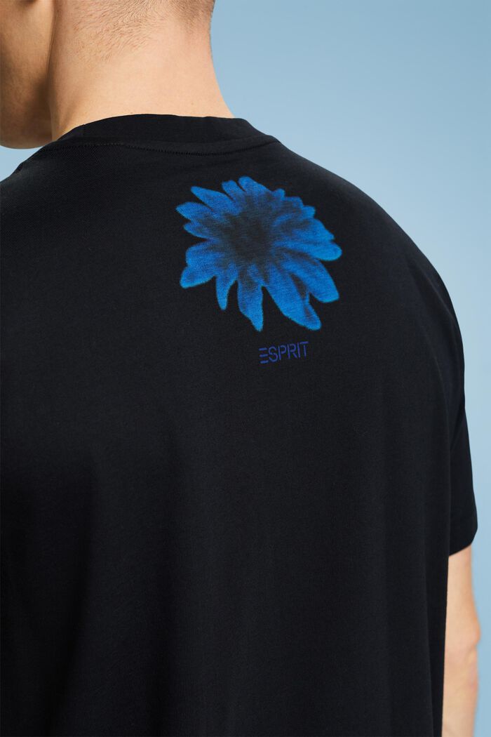 Camiseta estampada de algodón Pima, BLACK, detail image number 4