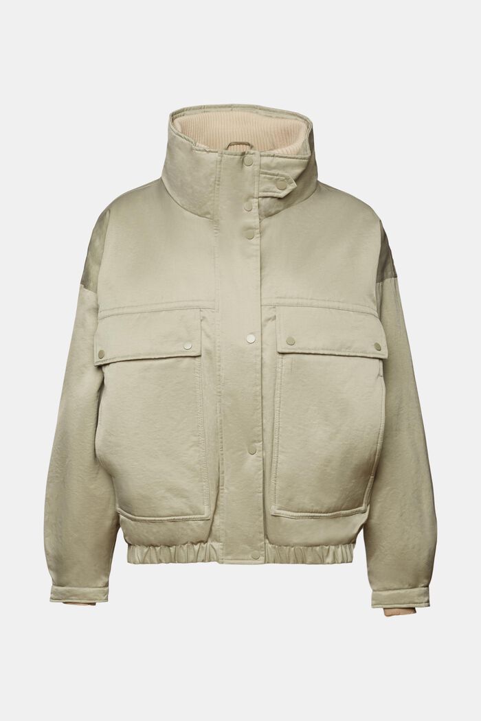 Reciclado: chaqueta estilo parka acolchada, DUSTY GREEN, detail image number 5