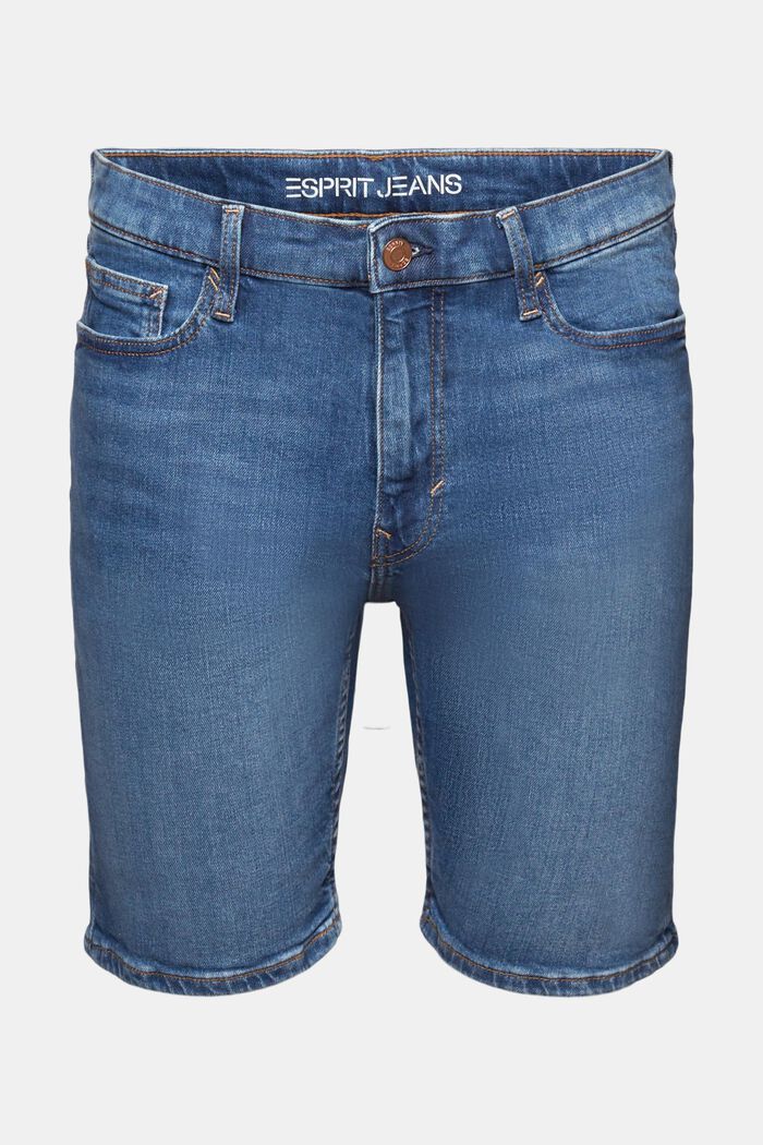 Jeans cortos rectos, BLUE MEDIUM WASHED, detail image number 6