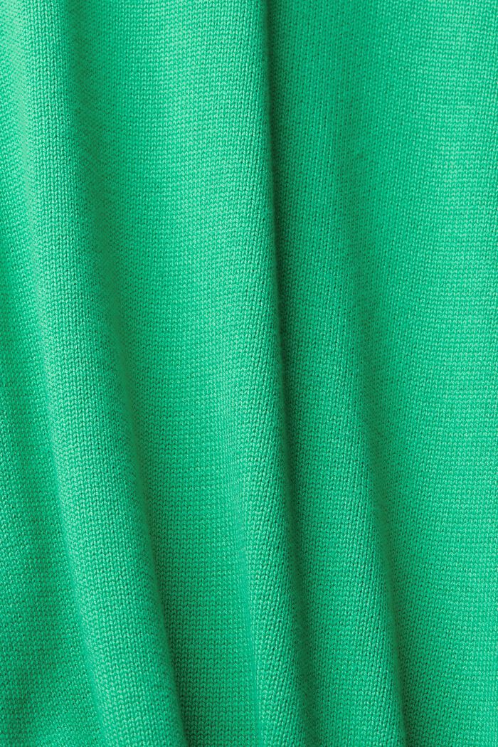 Jersey de punto con cuello en pico, LIGHT GREEN, detail image number 1