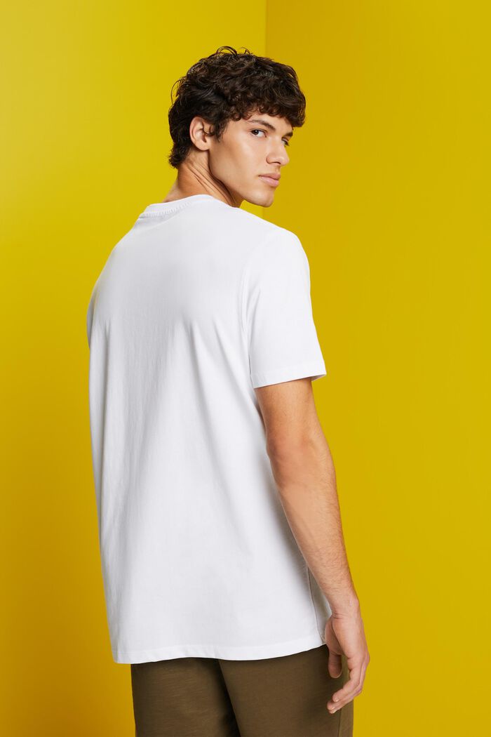 Camiseta de punto estampada, 100% algodón, WHITE, detail image number 3