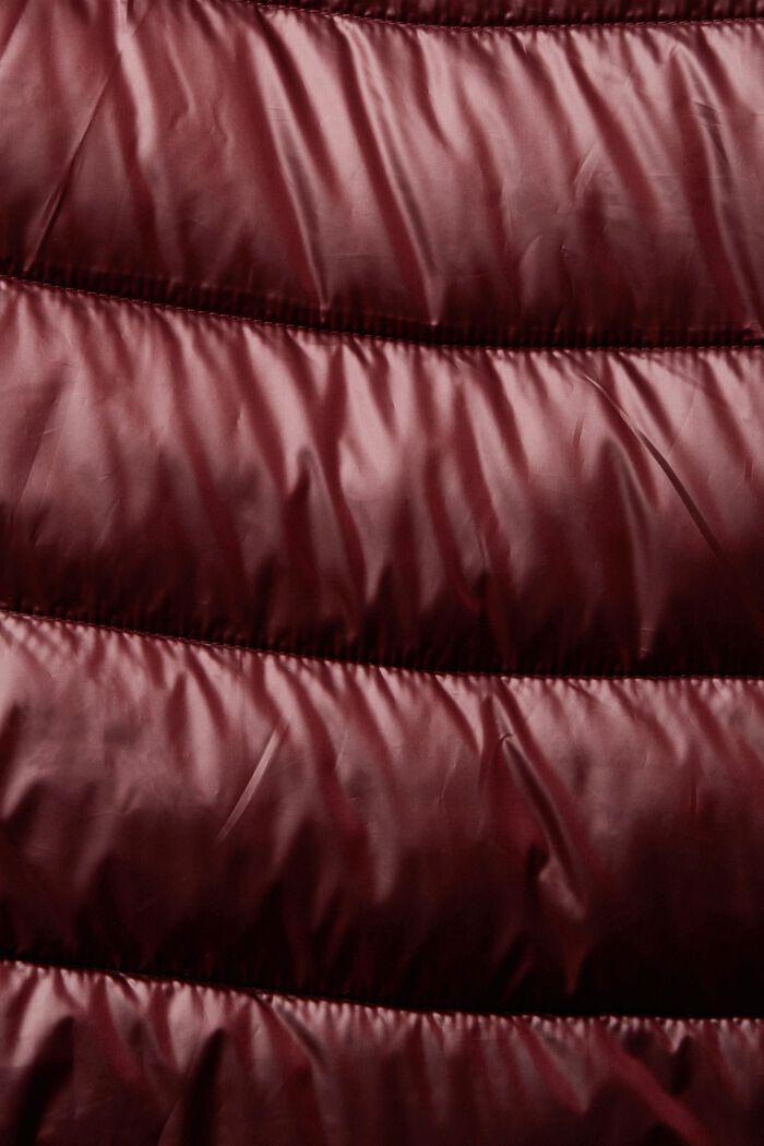 Abrigo acolchado con capucha ajustable extraíble, BORDEAUX RED, detail image number 1