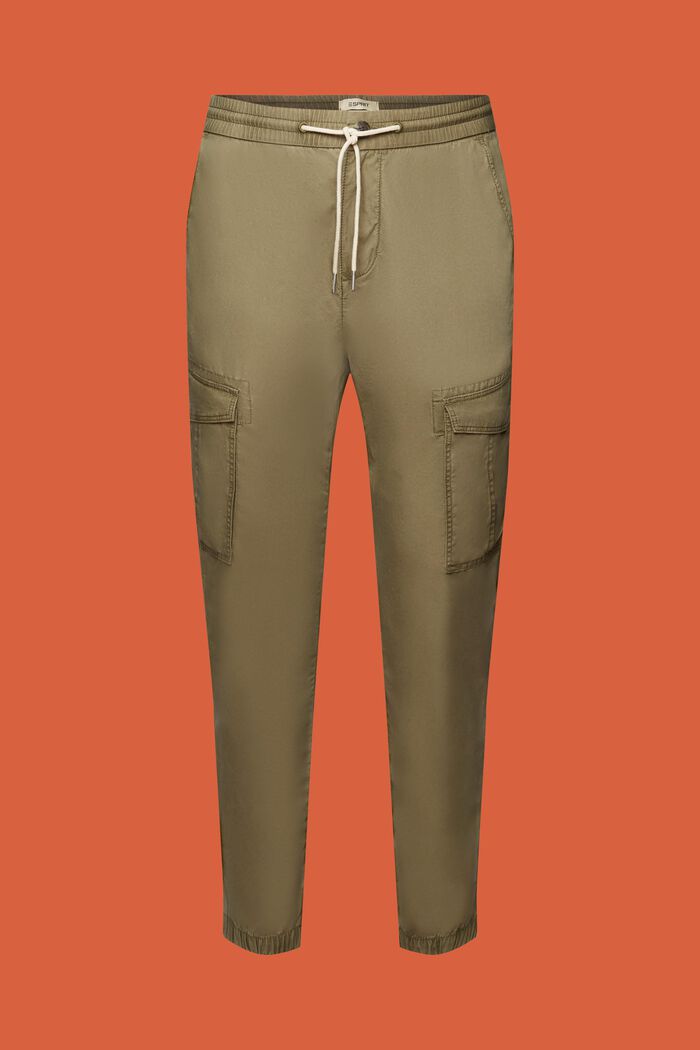 Pantalones estilo cargo, 100 % algodón, OLIVE, detail image number 7